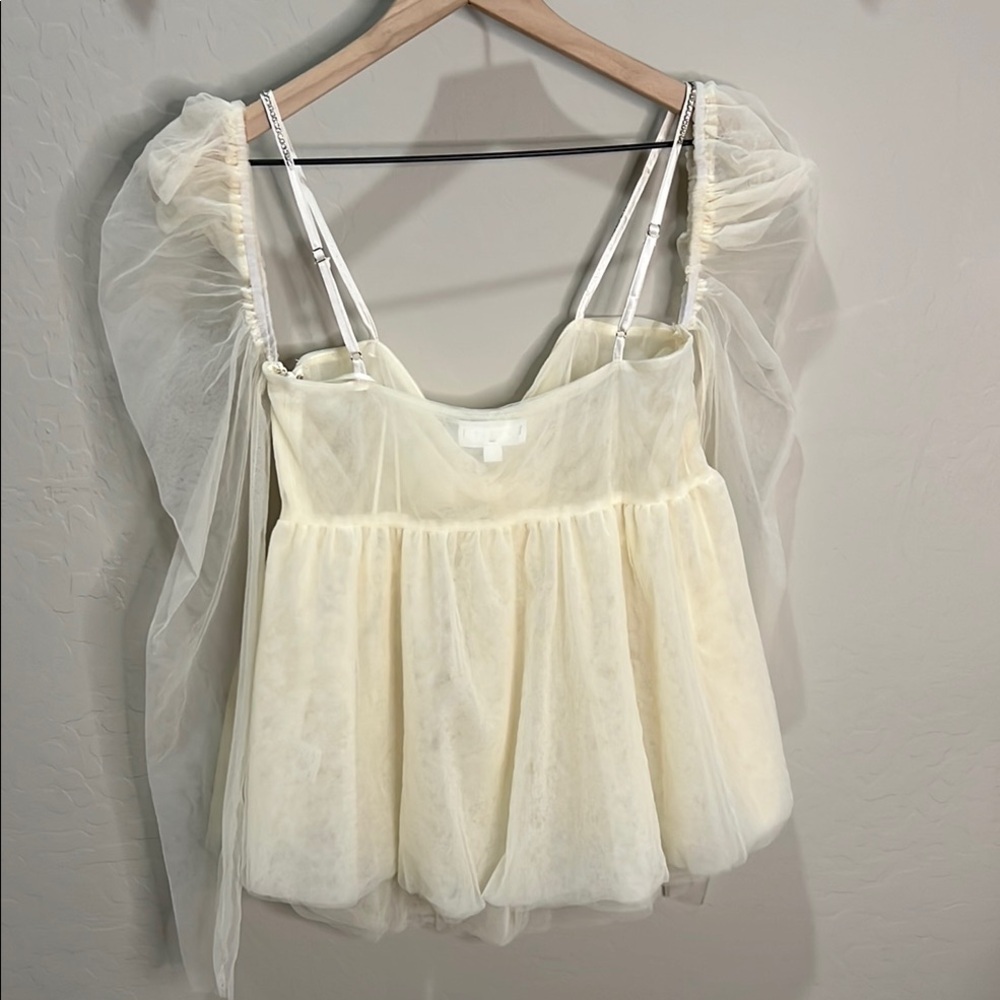 Mable Blouse Tulle Fairycore Princess Puff Top Whimsy Anthropologie Fancy - Picture 7 of 13